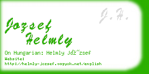 jozsef helmly business card